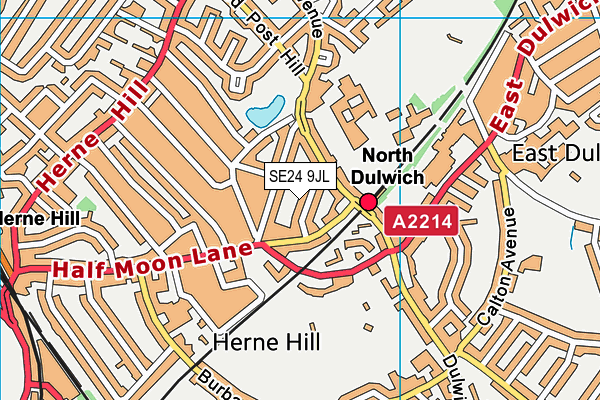 SE24 9JL map - OS VectorMap District (Ordnance Survey) SE24 9JL map - OS VectorMap District (Ordnance Survey)