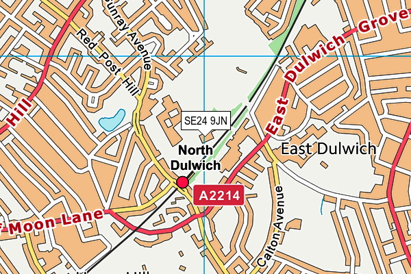 SE24 9JN map - OS VectorMap District (Ordnance Survey) SE24 9JN map - OS VectorMap District (Ordnance Survey)