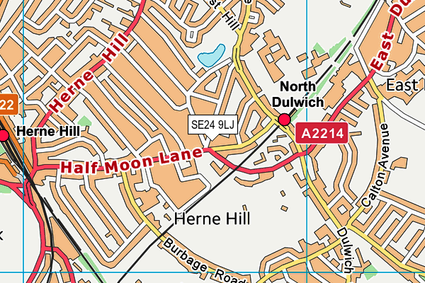 SE24 9LJ map - OS VectorMap District (Ordnance Survey) SE24 9LJ map - OS VectorMap District (Ordnance Survey)