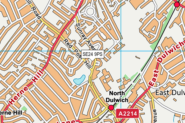 SE24 9PS map - OS VectorMap District (Ordnance Survey) SE24 9PS map - OS VectorMap District (Ordnance Survey)