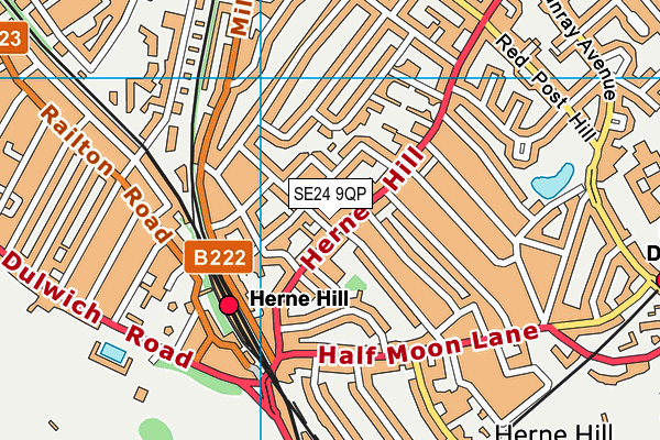 SE24 9QP map - OS VectorMap District (Ordnance Survey)