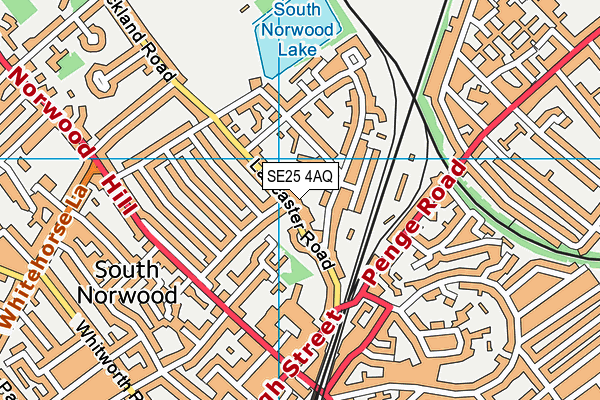 SE25 4AQ map - OS VectorMap District (Ordnance Survey) SE25 4AQ map - OS VectorMap District (Ordnance Survey)