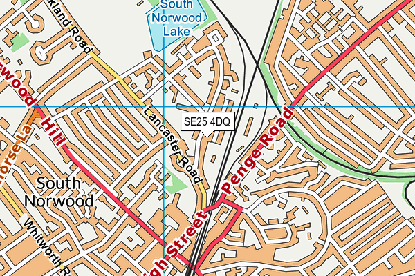 SE25 4DQ map - OS VectorMap District (Ordnance Survey)