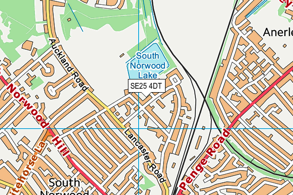 SE25 4DT map - OS VectorMap District (Ordnance Survey) SE25 4DT map - OS VectorMap District (Ordnance Survey)