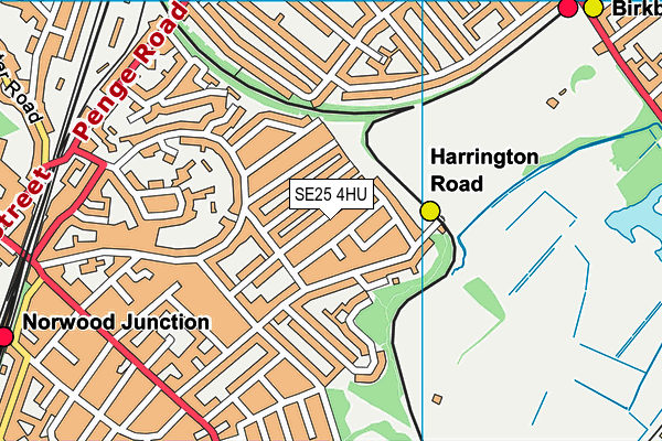 SE25 4HU map - OS VectorMap District (Ordnance Survey) SE25 4HU map - OS VectorMap District (Ordnance Survey)