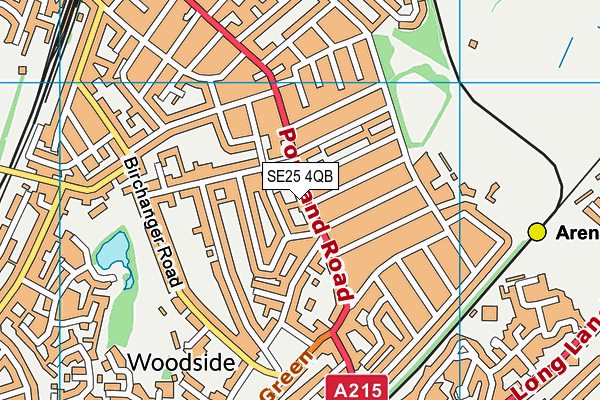 SE25 4QB map - OS VectorMap District (Ordnance Survey) SE25 4QB map - OS VectorMap District (Ordnance Survey)