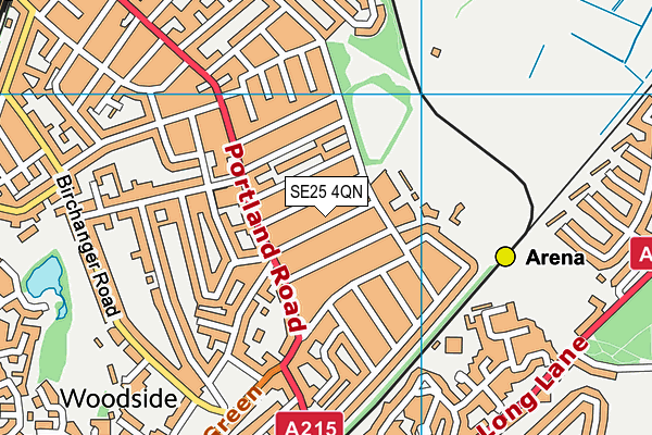 SE25 4QN map - OS VectorMap District (Ordnance Survey) SE25 4QN map - OS VectorMap District (Ordnance Survey)