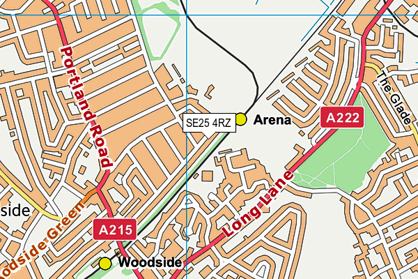 SE25 4RZ map - OS VectorMap District (Ordnance Survey) SE25 4RZ map - OS VectorMap District (Ordnance Survey)