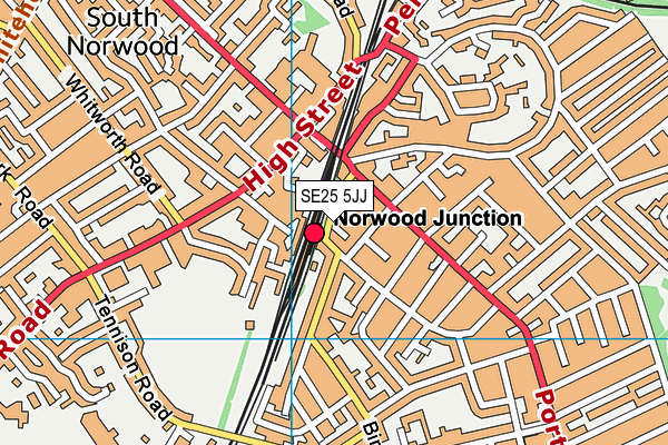 SE25 5JJ map - OS VectorMap District (Ordnance Survey) SE25 5JJ map - OS VectorMap District (Ordnance Survey)