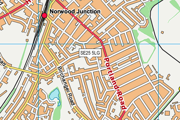 SE25 5LG map - OS VectorMap District (Ordnance Survey) SE25 5LG map - OS VectorMap District (Ordnance Survey)