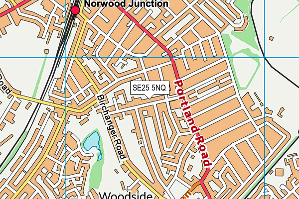 SE25 5NQ map - OS VectorMap District (Ordnance Survey) SE25 5NQ map - OS VectorMap District (Ordnance Survey)