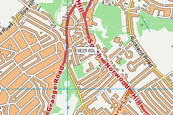 SE25 6DL map - OS VectorMap District (Ordnance Survey) SE25 6DL map - OS VectorMap District (Ordnance Survey)