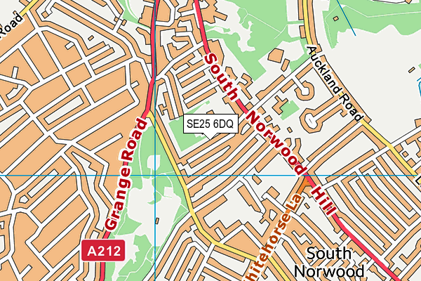 SE25 6DQ map - OS VectorMap District (Ordnance Survey)