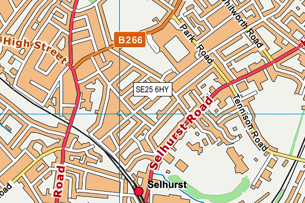 SE25 6HY map - OS VectorMap District (Ordnance Survey) SE25 6HY map - OS VectorMap District (Ordnance Survey)