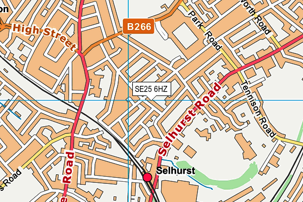 SE25 6HZ map - OS VectorMap District (Ordnance Survey) SE25 6HZ map - OS VectorMap District (Ordnance Survey)