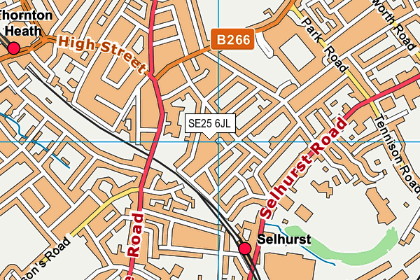 SE25 6JL map - OS VectorMap District (Ordnance Survey) SE25 6JL map - OS VectorMap District (Ordnance Survey)
