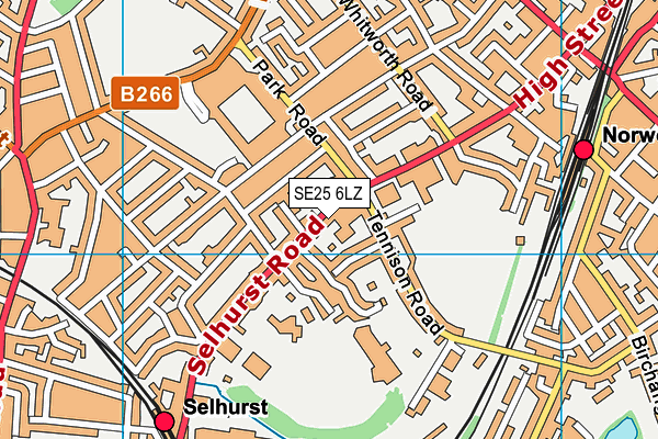 SE25 6LZ map - OS VectorMap District (Ordnance Survey) SE25 6LZ map - OS VectorMap District (Ordnance Survey)