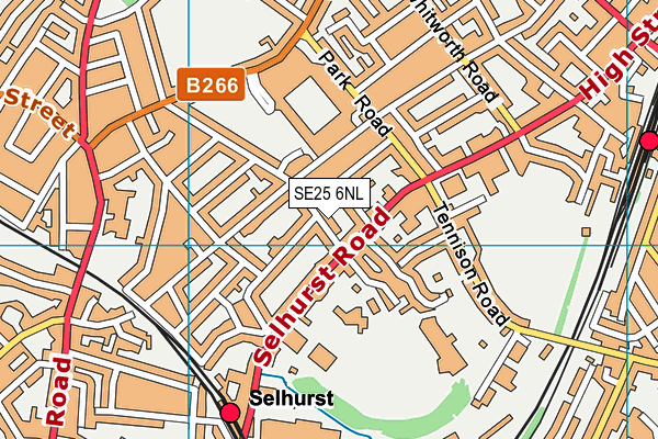 SE25 6NL map - OS VectorMap District (Ordnance Survey) SE25 6NL map - OS VectorMap District (Ordnance Survey)