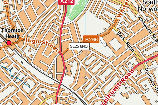 SE25 6NQ map - OS VectorMap District (Ordnance Survey) SE25 6NQ map - OS VectorMap District (Ordnance Survey)