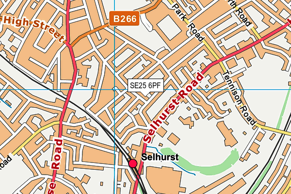 SE25 6PF map - OS VectorMap District (Ordnance Survey) SE25 6PF map - OS VectorMap District (Ordnance Survey)
