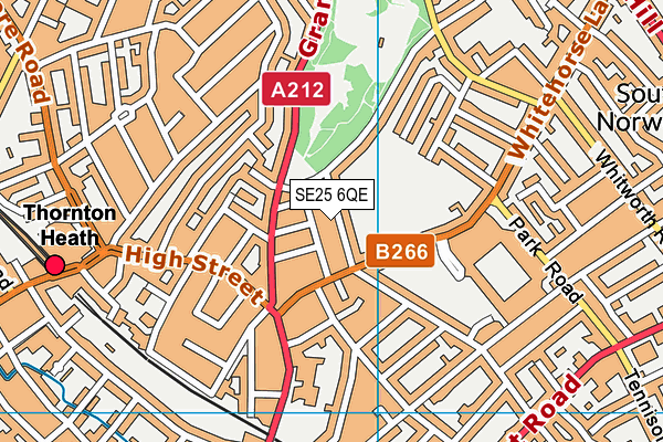 SE25 6QE map - OS VectorMap District (Ordnance Survey) SE25 6QE map - OS VectorMap District (Ordnance Survey)