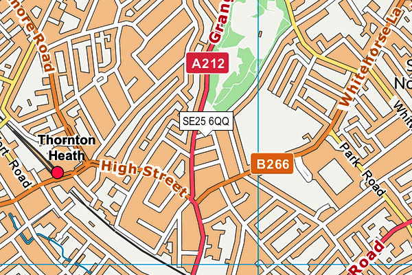 SE25 6QQ map - OS VectorMap District (Ordnance Survey)