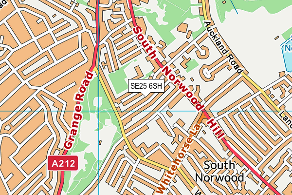 SE25 6SH map - OS VectorMap District (Ordnance Survey) SE25 6SH map - OS VectorMap District (Ordnance Survey)
