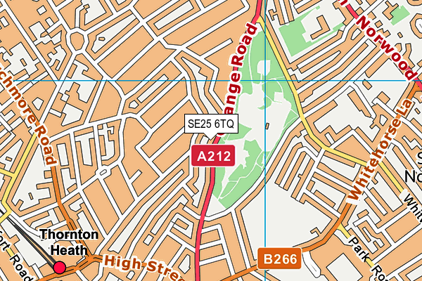 SE25 6TQ map - OS VectorMap District (Ordnance Survey) SE25 6TQ map - OS VectorMap District (Ordnance Survey)