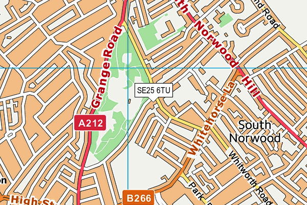 SE25 6TU map - OS VectorMap District (Ordnance Survey) SE25 6TU map - OS VectorMap District (Ordnance Survey)