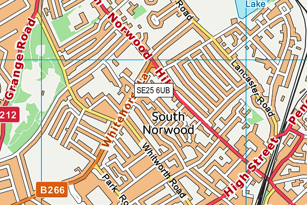 SE25 6UB map - OS VectorMap District (Ordnance Survey) SE25 6UB map - OS VectorMap District (Ordnance Survey)
