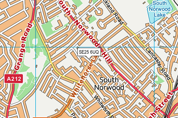 SE25 6UQ map - OS VectorMap District (Ordnance Survey) SE25 6UQ map - OS VectorMap District (Ordnance Survey)