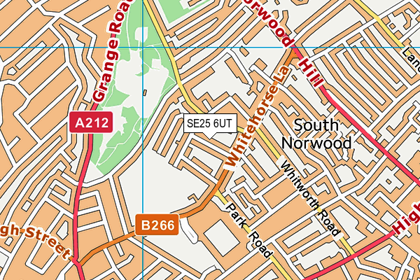 SE25 6UT map - OS VectorMap District (Ordnance Survey) SE25 6UT map - OS VectorMap District (Ordnance Survey)