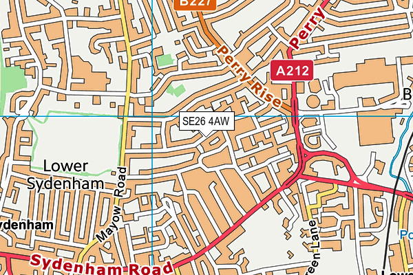 SE26 4AW map - OS VectorMap District (Ordnance Survey) SE26 4AW map - OS VectorMap District (Ordnance Survey)