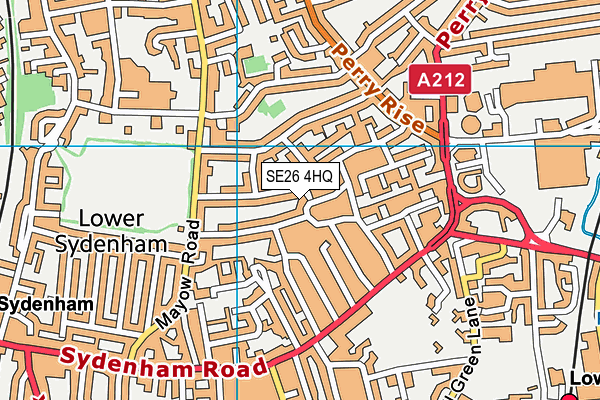 SE26 4HQ map - OS VectorMap District (Ordnance Survey)
