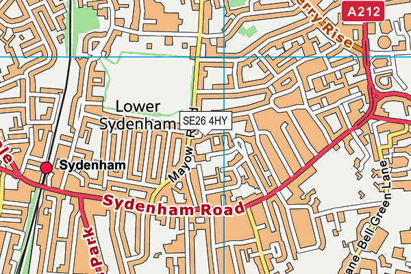 SE26 4HY map - OS VectorMap District (Ordnance Survey) SE26 4HY map - OS VectorMap District (Ordnance Survey)
