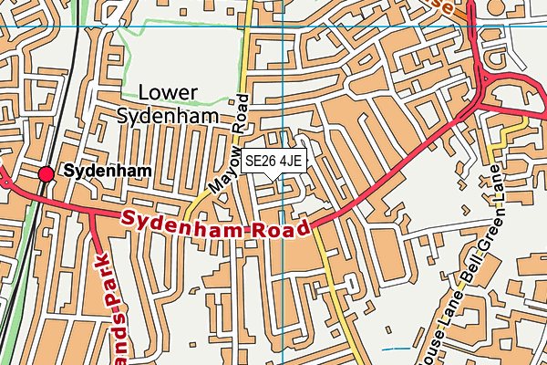 SE26 4JE map - OS VectorMap District (Ordnance Survey)