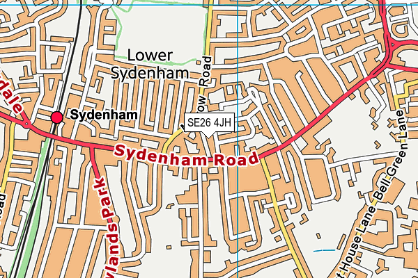 SE26 4JH map - OS VectorMap District (Ordnance Survey) SE26 4JH map - OS VectorMap District (Ordnance Survey)