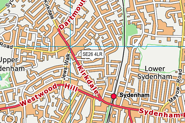 SE26 4LR map - OS VectorMap District (Ordnance Survey) SE26 4LR map - OS VectorMap District (Ordnance Survey)
