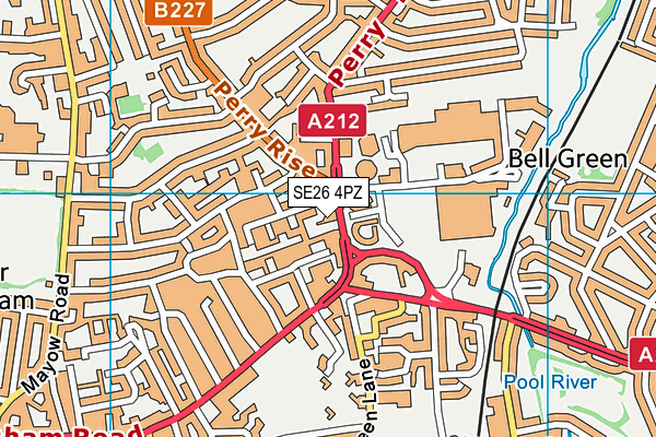 SE26 4PZ map - OS VectorMap District (Ordnance Survey)