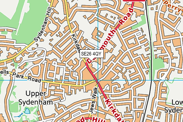 SE26 4QY map - OS VectorMap District (Ordnance Survey)