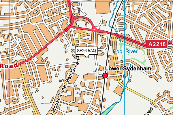 SE26 5AQ map - OS VectorMap District (Ordnance Survey) SE26 5AQ map - OS VectorMap District (Ordnance Survey)
