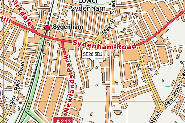 SE26 5DJ map - OS VectorMap District (Ordnance Survey) SE26 5DJ map - OS VectorMap District (Ordnance Survey)