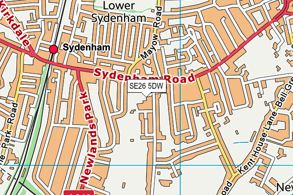 SE26 5DW map - OS VectorMap District (Ordnance Survey) SE26 5DW map - OS VectorMap District (Ordnance Survey)