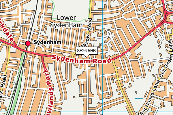 SE26 5HB map - OS VectorMap District (Ordnance Survey) SE26 5HB map - OS VectorMap District (Ordnance Survey)