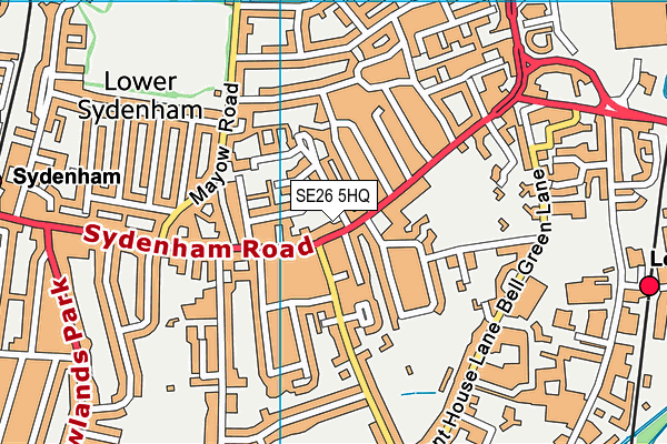 SE26 5HQ map - OS VectorMap District (Ordnance Survey) SE26 5HQ map - OS VectorMap District (Ordnance Survey)