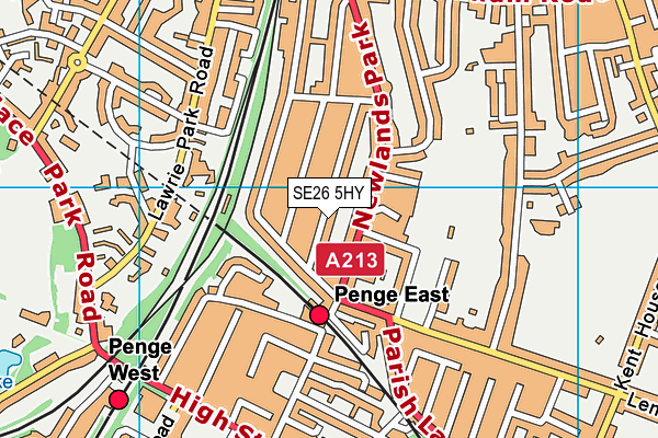 SE26 5HY map - OS VectorMap District (Ordnance Survey) SE26 5HY map - OS VectorMap District (Ordnance Survey)