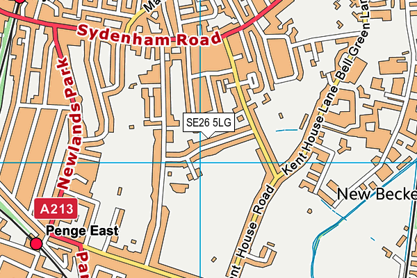 SE26 5LG map - OS VectorMap District (Ordnance Survey) SE26 5LG map - OS VectorMap District (Ordnance Survey)