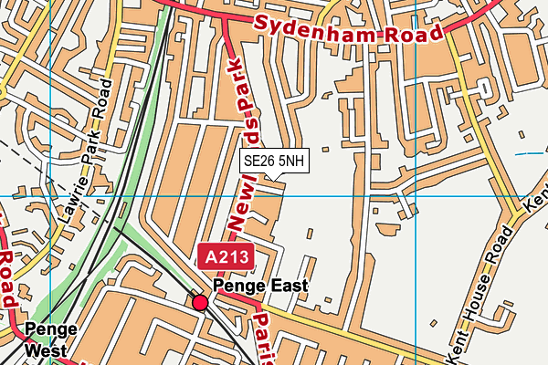 SE26 5NH map - OS VectorMap District (Ordnance Survey) SE26 5NH map - OS VectorMap District (Ordnance Survey)