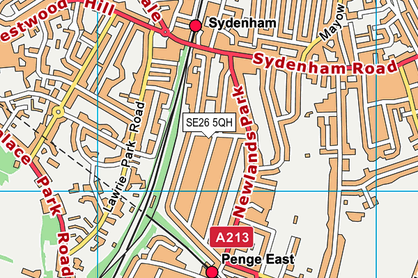 SE26 5QH map - OS VectorMap District (Ordnance Survey) SE26 5QH map - OS VectorMap District (Ordnance Survey)