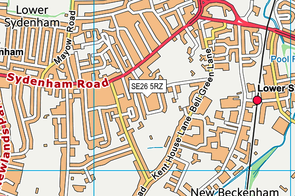 SE26 5RZ map - OS VectorMap District (Ordnance Survey) SE26 5RZ map - OS VectorMap District (Ordnance Survey)